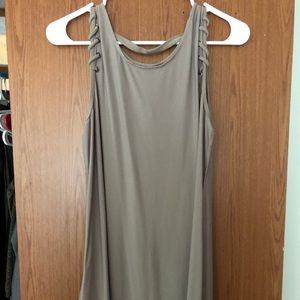 Taupe midi dress